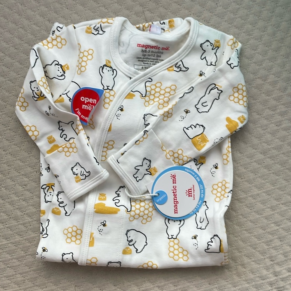 Magnetic Me Honey Bee Mine NB-3mo gown with hat, NWT